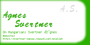 agnes svertner business card